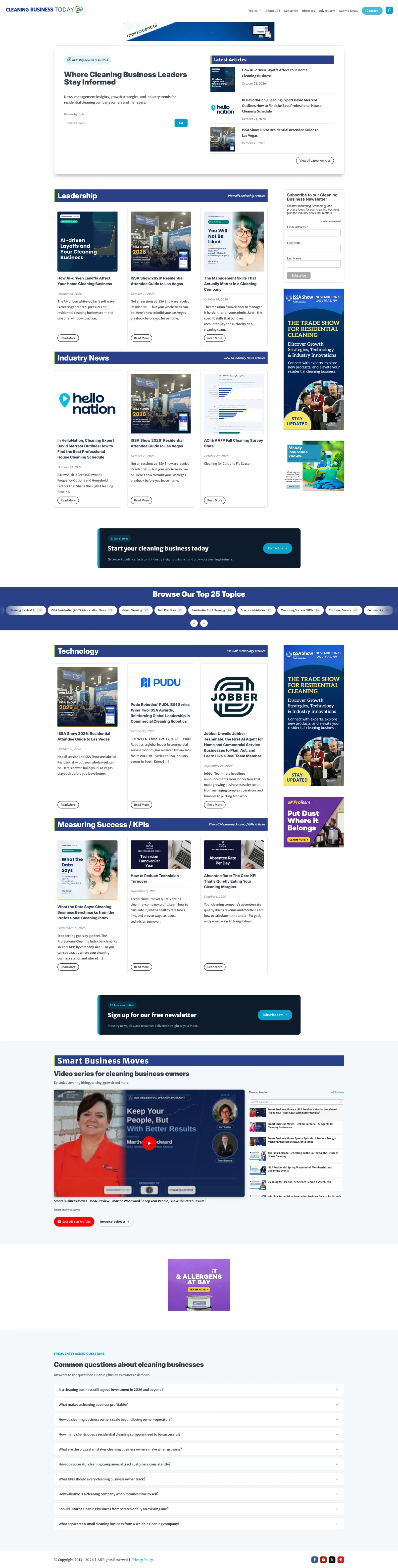 Cleaning Business Today website